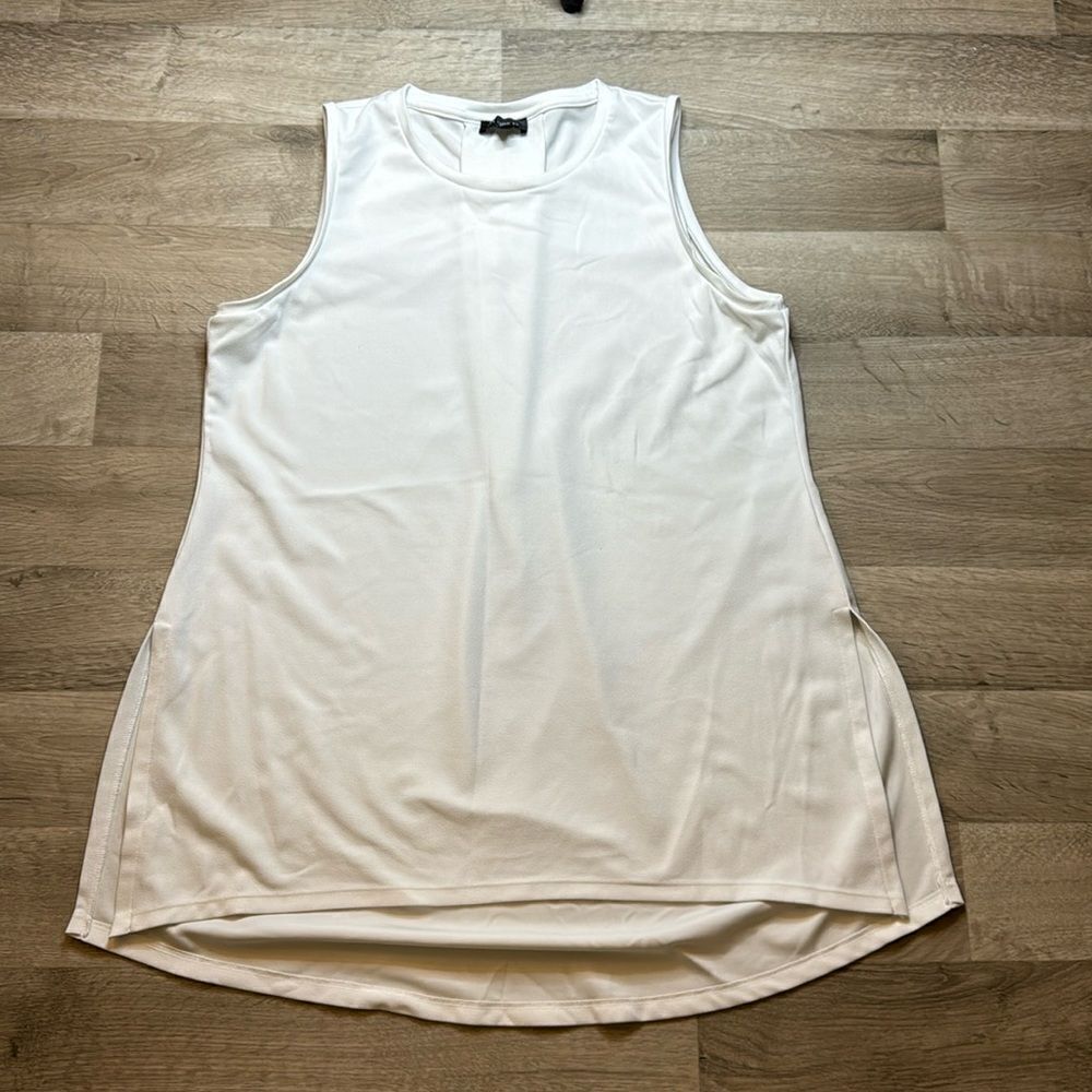 The Limited White Sleeveless top. Large. Stretchy material.